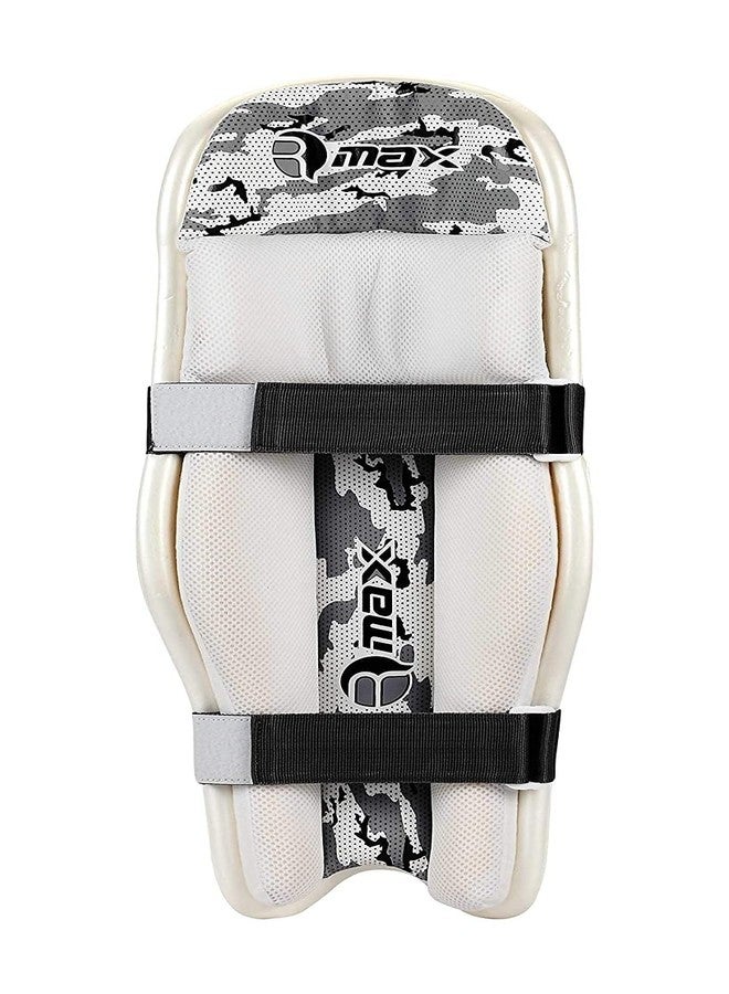 RMAX EVA and Cotton Cricket Batting Leg Guard Pad & Lower Body Protector Thigh Guard Full Size, Light Weight Batting Leg Guards/Thigh Senior/Men's/Teen's/Adult Size (White + Thigh) - Image 4
