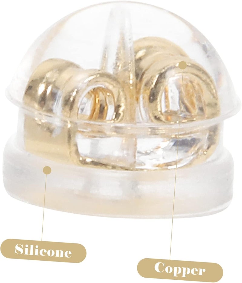 KESYOO 60pcs Silicone Earring Backs for Comfortable and Safe Ear Accessories Soft Silicone Replacement Stoppers for Earring Making and Repair for Ears - Image 3