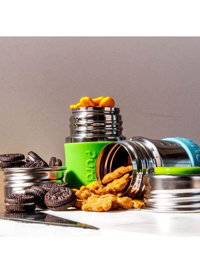 بيورا غطاء Pura العالمي المصنوع من الفولاذ المقاوم للصدأ - خالٍ من البلاستيك، خالٍ من BPA، قابل لإعادة الاستخدام وصديق للبيئة ومتوافق مع جميع زجاجات Pura - لون أزرق - Image 4