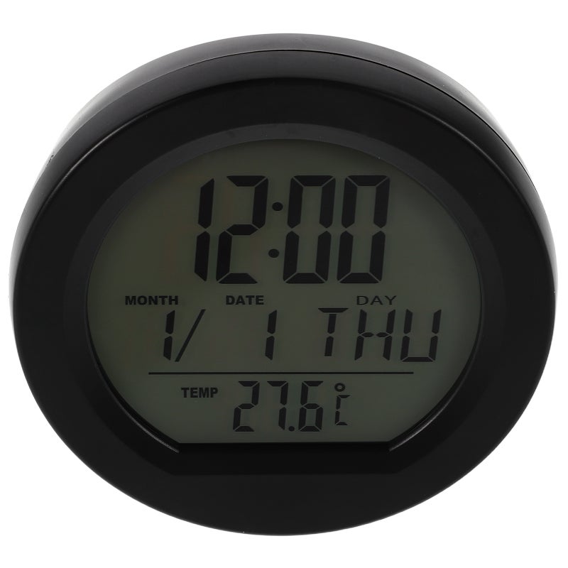 Car Clock For Dash: Solar Powered Car Dashboard Clock Temperature Display Date Automatic Charging - Automotive For Vehicles - Image 1