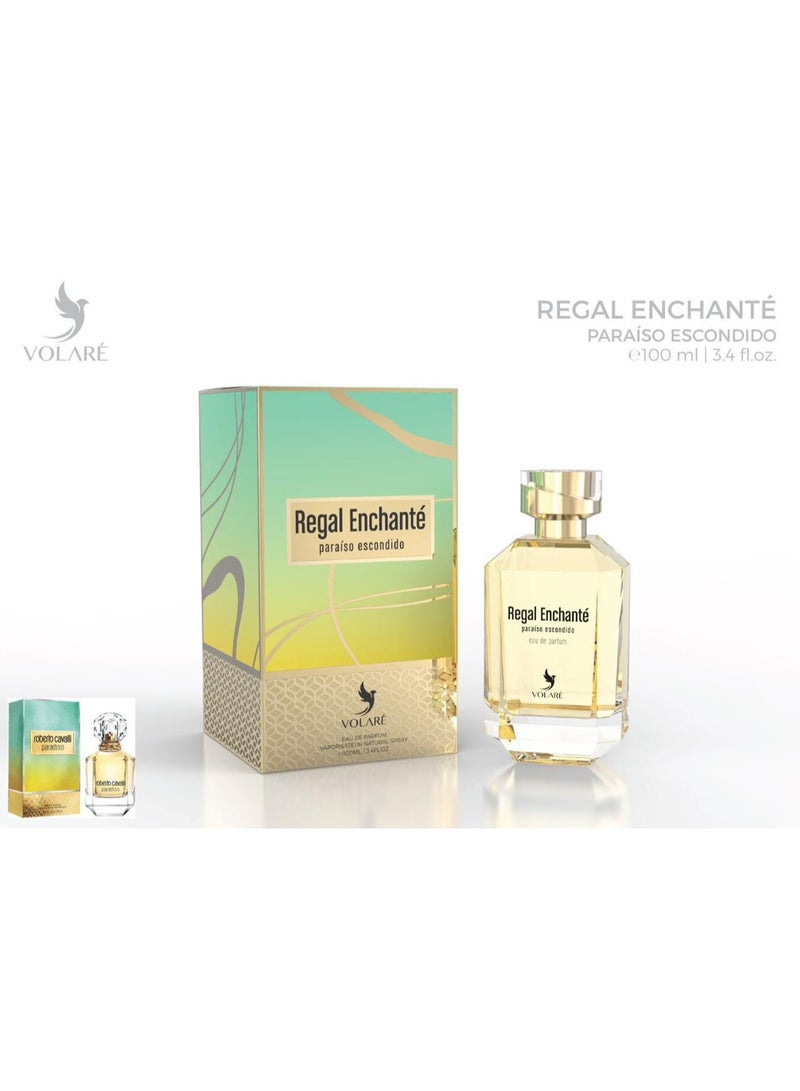 VOLARE ‏ Regal Enchante Paraiso Escondido Eau de Parfum Unisex  - 100ml (Inspired by Roberto Cavalli Paradiso) - Image 3