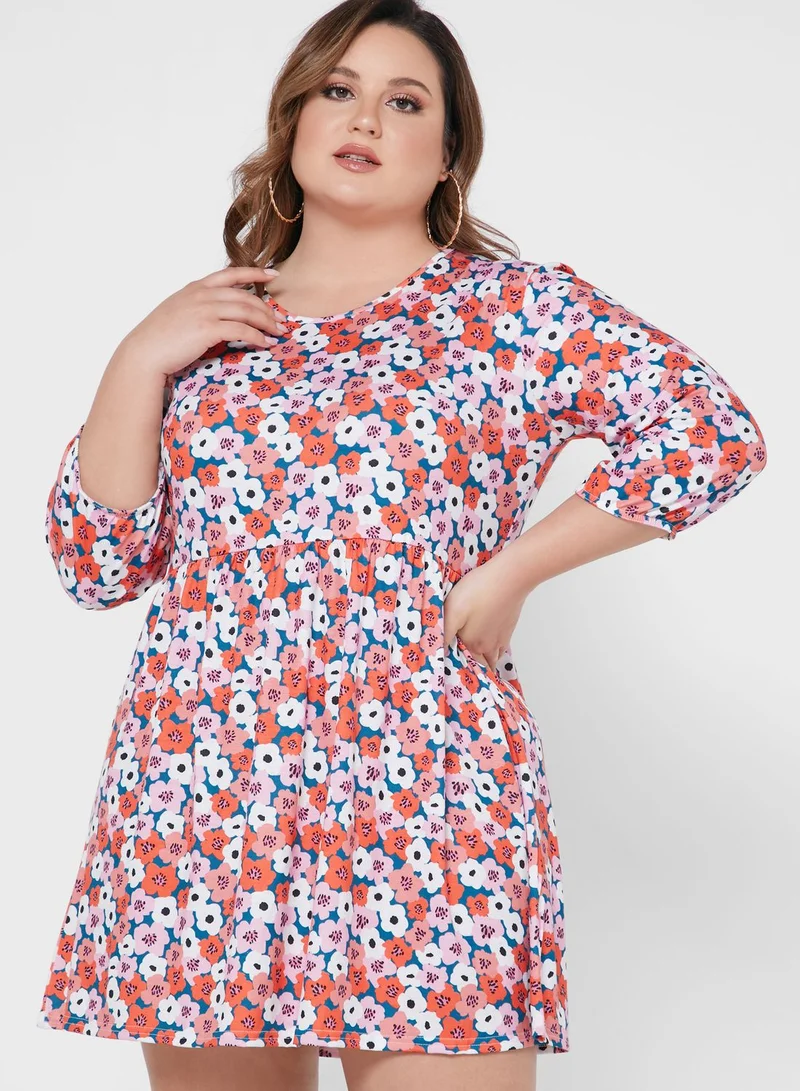 strapless open back dress Isabelle Pink Pink Flower Float Sleeve Maxi Dress – Scarlett & Jo main image 1
