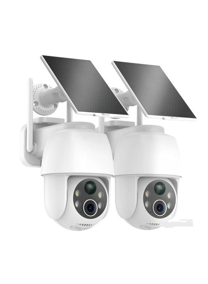 2K Wireless Outdoor Solar Security Camera – 360° PTZ 3MP Camera with Color Night Vision, 2-Way Audio, Battery Powered, 2.4GHz - Image 1