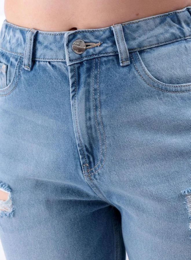 Freehand  Women Straight Fit Solid High Rise Jeans  | Best Price UAE