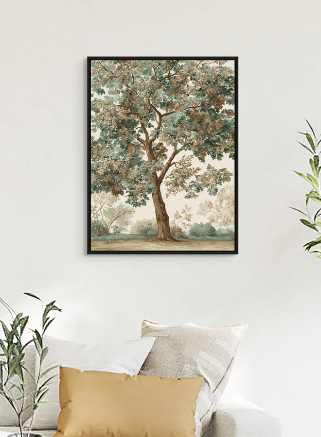 Art Decor Vintage Oak Tree Botanical Wall, 100% Framed Portrait Canvas Print, Nature Wall Decor for Living Room, Bedroom, Home Office - Image 3