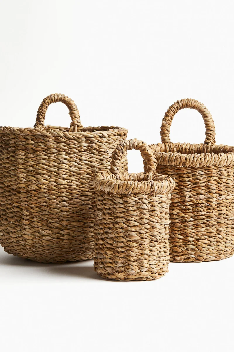 H&M Small seagrass wall storage basket