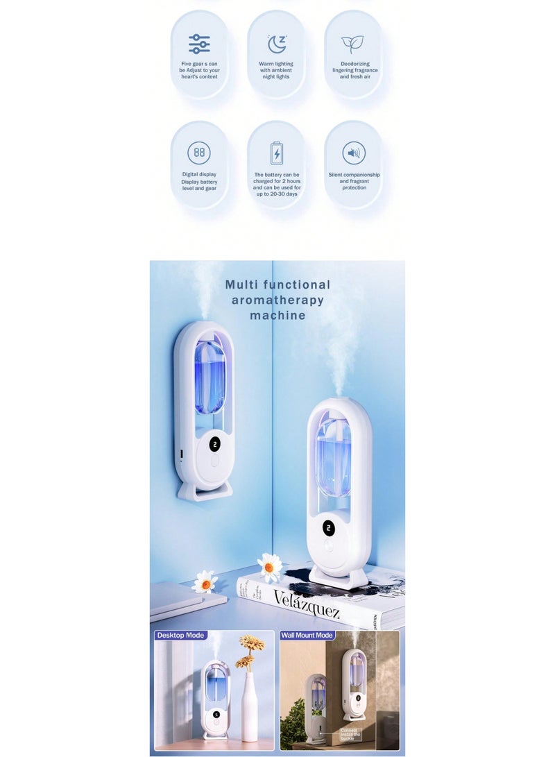 sokany 1-Pack Wall Mounted Automatic Aromatherapy Machine, Essential Oil Diffuser with Air Purification, for Home Hotel Bathroom Living Room, White - Image 5