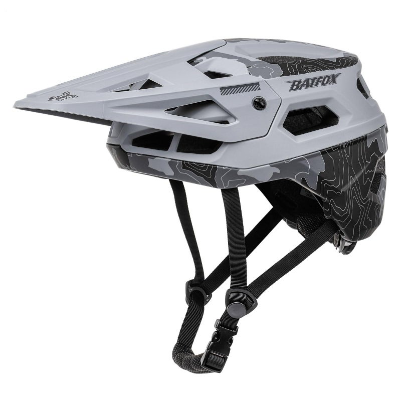 BATFOX Bike Helmet Mountain Bike Helmets for Men Women Adults MTB Bicycle Cycling BMX Bike HelmetGrayL5559CM - Image 2