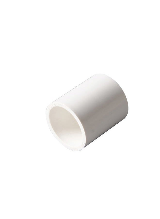 Rainbow Dream 1 Inch PVC Coupling Adapter Pipe Fitting (Socket x Socket) - 10 Pack, White - Image 1