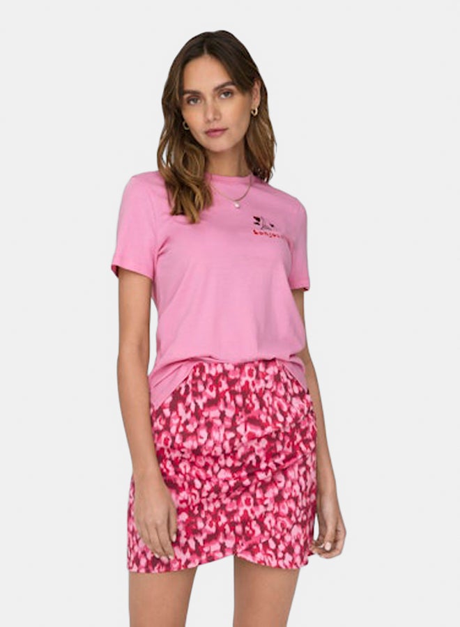 ONLY Women Short Sleeve Heart Top - Image 2