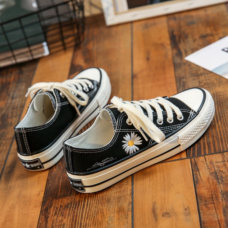 2025 Spring New Daisy Canvas Female Student Harajuku All-Match Shoes - Image 4