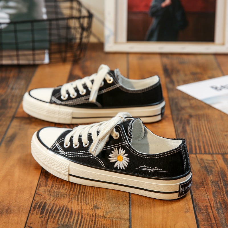 2025 Spring New Daisy Canvas Female Student Harajuku All-Match Shoes - Image 5