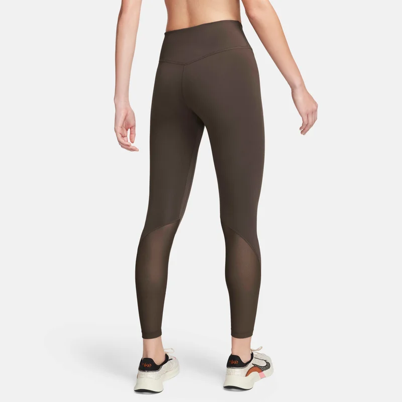 Nike Women's One Mid-Rise 7/8 Mesh-Panelled Leggings