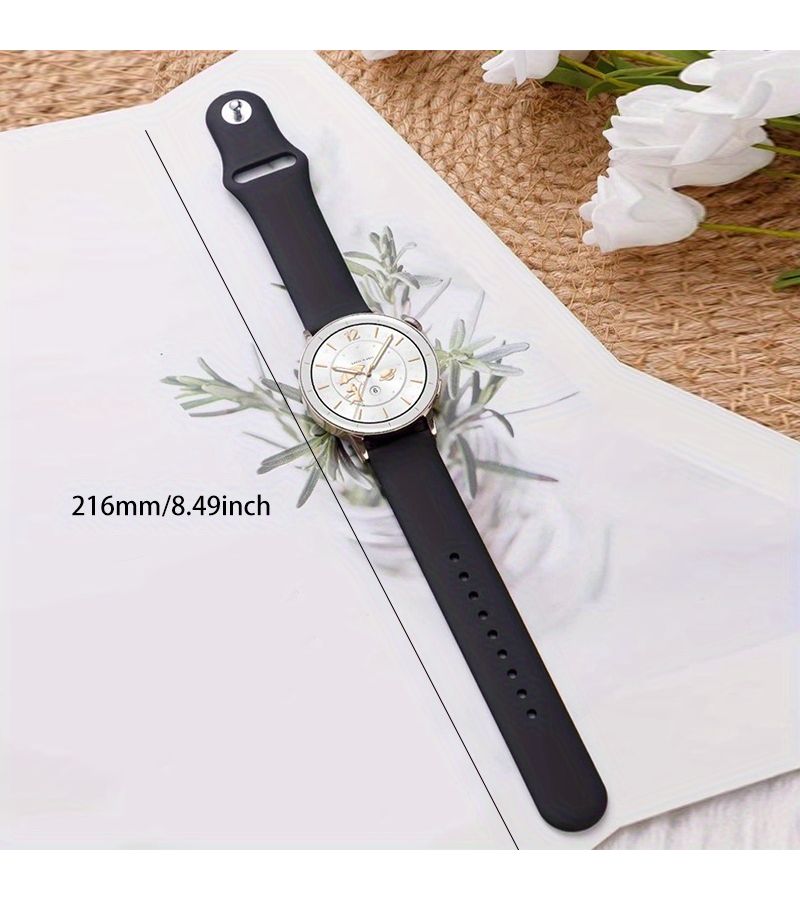 حزام بورجوندي الناعم مقاس 22 مم لساعات Galaxy Watch 7 6 5 4 Active 2 3 42 مم 45 مم وHuawei GT 4 3 - Image 2