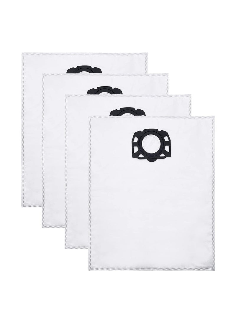 Generic - 4x Pack Fleece Filter Bag To Fit Karcher Wet and Dry MV4 MV5 MV6 Premium Renovation Vacuum Hoover Cleaner Alternative to 2.863-314.0 - Image 1