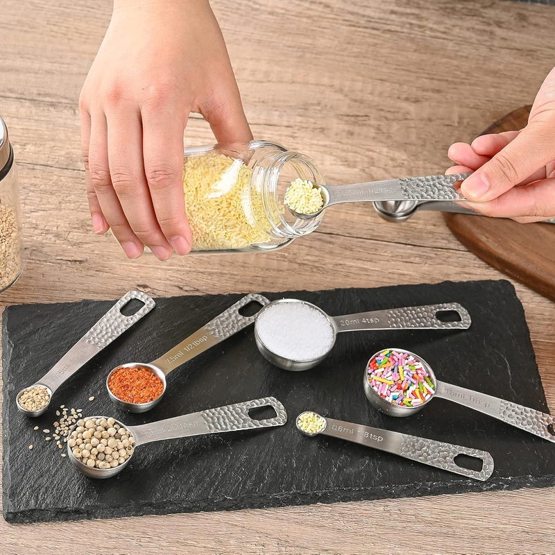 Smithcraft Measuring Spoons, 18/8 Stainless Steel Measuring Spoon Set of 9 Together with Leveler for Baking or Kitchen Measure Tools - Image 4