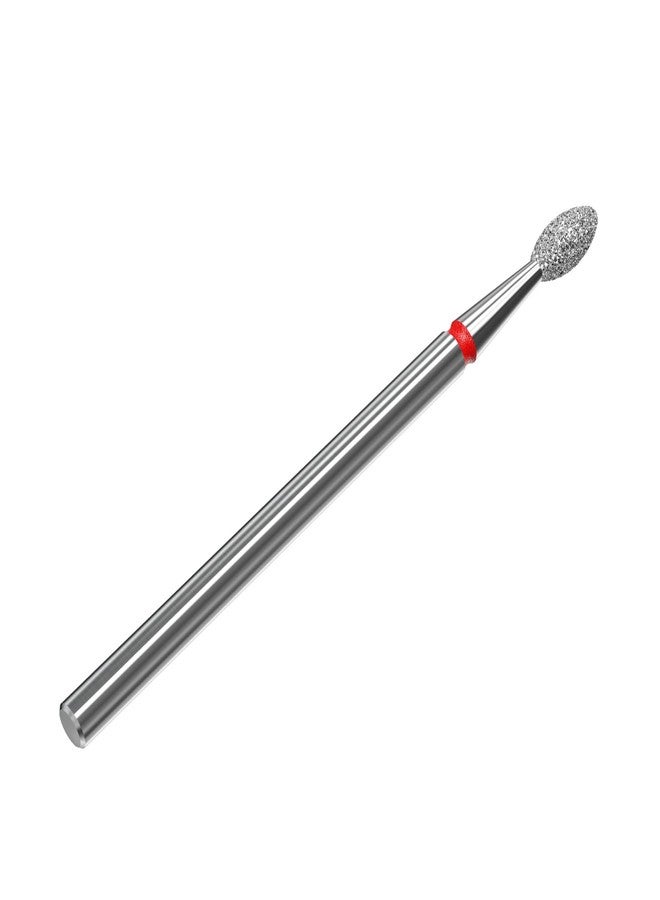 STALEKS PRO Expert Diamond Nail Drill Bit (Olive, Red, 2.5mm Head / 5mm WP) – Soft Abrasiveness for Delicate Cuticle & Sidewall Processing in Hardware Manicure/Pedicure - Image 1