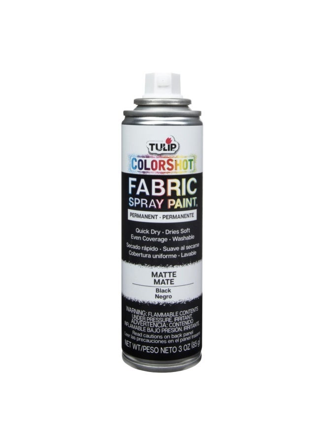 Tulip Color Shot Fabric Spray Aerosol  Black  3Oz  Pack Of 1   33605 - Image 3