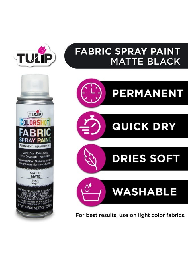 Tulip Color Shot Fabric Spray Aerosol  Black  3Oz  Pack Of 1   33605 - Image 4