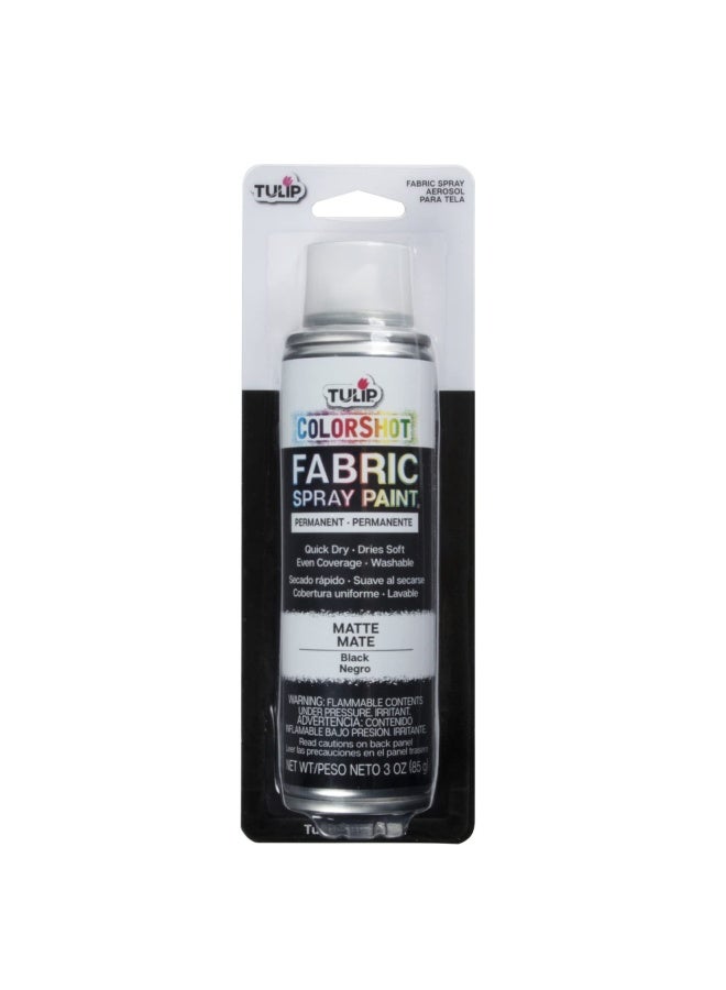 Tulip Color Shot Fabric Spray Aerosol  Black  3Oz  Pack Of 1   33605 - Image 1