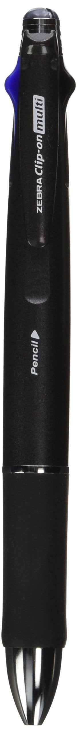 Zebra Pen Zebra ClipOn 1000 4 Color 07 mm Ballpoint Multi Pen 05 mm Pencil Black Body B4SA2BK - Image 2