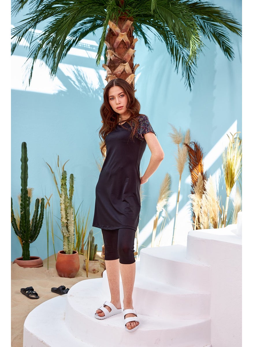 Remsa Mayo Remsa Design Semi Covered Swimsuit Leaf Theme R013  - Image 3