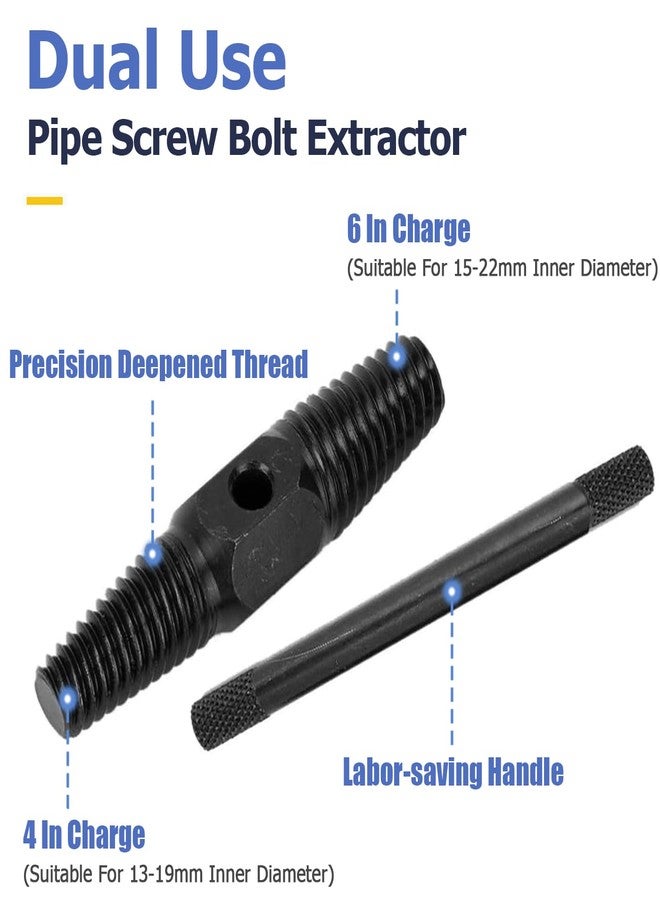 Mesee Screw Extractor, Pipe Screw Bolt Extractor Dual Use Water Pipe Cleaning Remover Damaged Screws Broken Bolts Removal Tool for 1/2 Inch 3/4 Inch Pipes Valve Faucet - Image 3