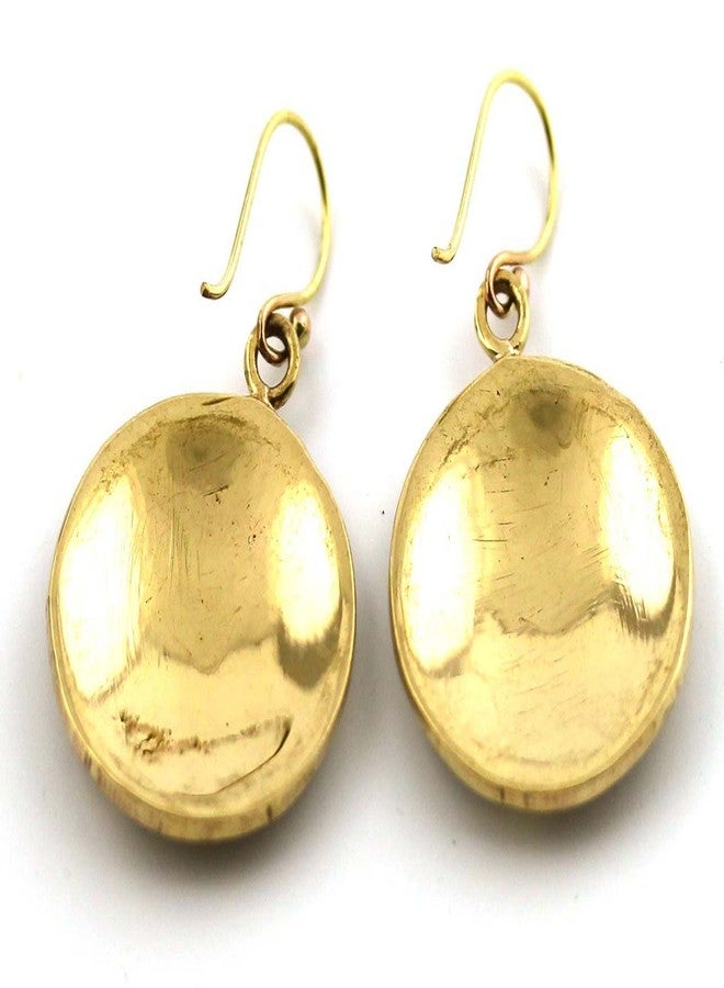 LynnAround Bronze Engraved Celtic Knot triskelion Drop Dangle Earrings Fish Hook Vintage Thailand Jewelry - Image 2