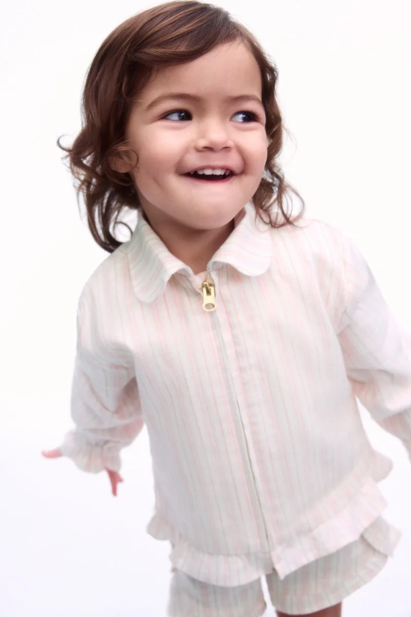 H&M Flounce-detail cotton blouse