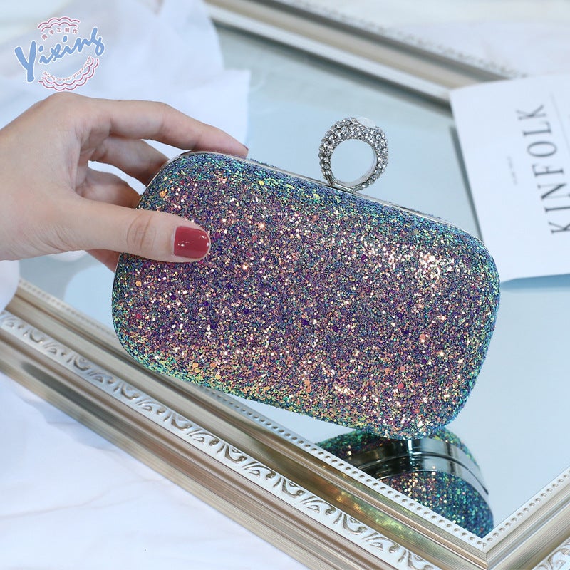 Factory Magic Color Sequins Dinner Bag Famous Yuan Bag Party Women'S Bag Inlaid Dinner Bag Supply Of A Generation Of Hair - Image 2