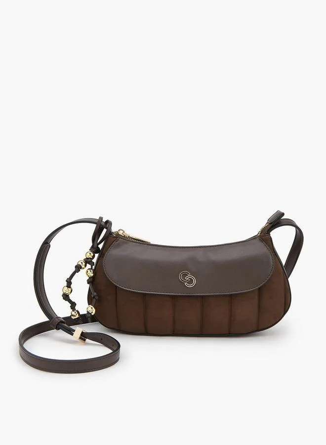 سيليست حقيبة كروس بودي مزينة بقطع مع إغلاق بسحاب