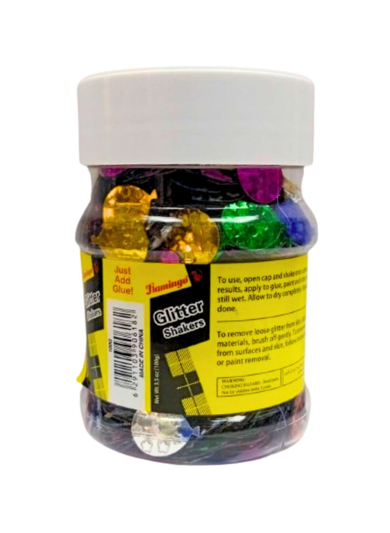 Flamingo Glitter Shakers just add glue 100g - Image 1
