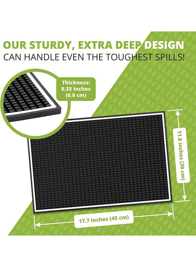 Premium Coffee Mat,Thick Durable and Stylish Coffee Mat for Spills,Non Slip, Non-Toxic, Service Mat for Coffee,Home, Restaurants Counter Top 45x30cm - Image 2