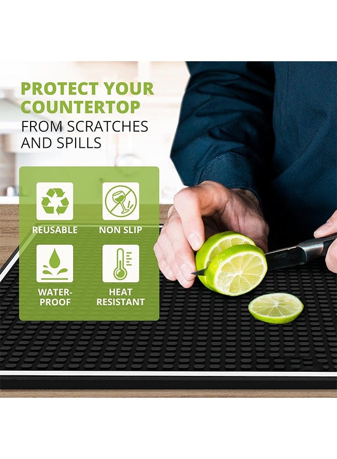 Premium Coffee Mat,Thick Durable and Stylish Coffee Mat for Spills,Non Slip, Non-Toxic, Service Mat for Coffee,Home, Restaurants Counter Top 45x30cm - Image 3