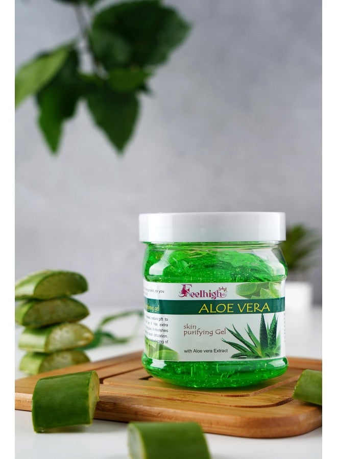 FEELHIGH Face And Body Combo Aloevera Skin Purifying Gel 500ml And Gold Shining Scrub 500ml Man And Women -Skin care -Facial Products Pack 2 - Image 5