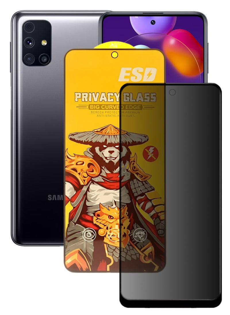 ESD Tempered Dustproof Privacy Glass Screen Protector Compatible For Samsung Galaxy M31s - Image 1