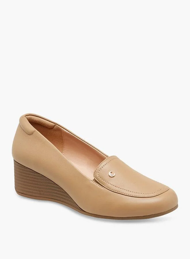 Le Confort Solid Wedge Heel Loafers