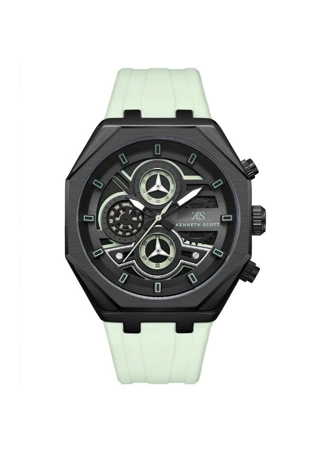 Kenneth Scott Men's Chronograph  Black  Dial Watch - K26111-BSHB