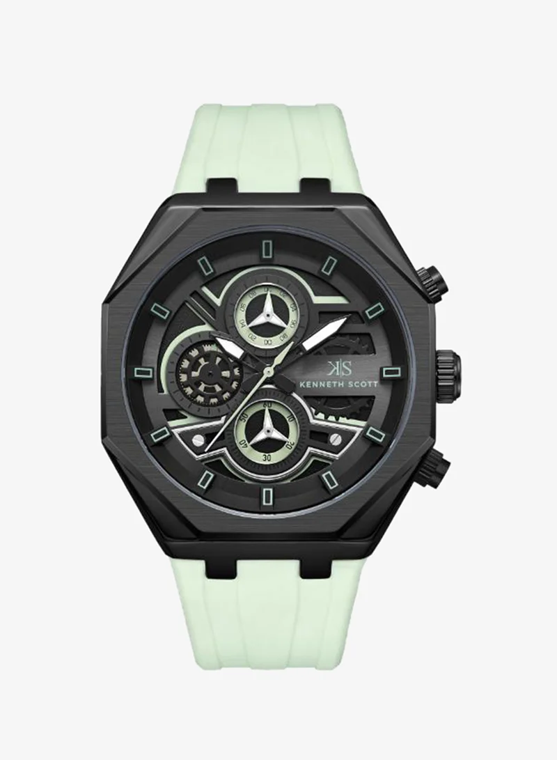 KENNETH SCOTT Kenneth Scott Men's Chronograph  Black  Dial Watch - K26111-BSHB