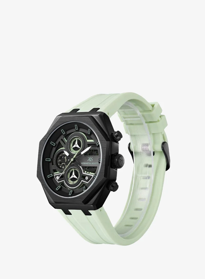 KENNETH SCOTT Kenneth Scott Men's Chronograph  Black  Dial Watch - K26111-BSHB
