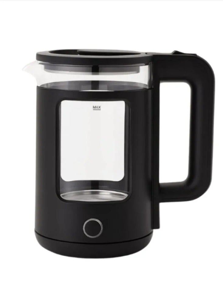 Denx Electric Kettle 1.8L Glass Tea Kettle 1500W Fast Boil Water Boiler, Hot Water Heater with Auto Shut-Off, LED Light, Boil-Dry Protection, Cordless 360° - Image 1