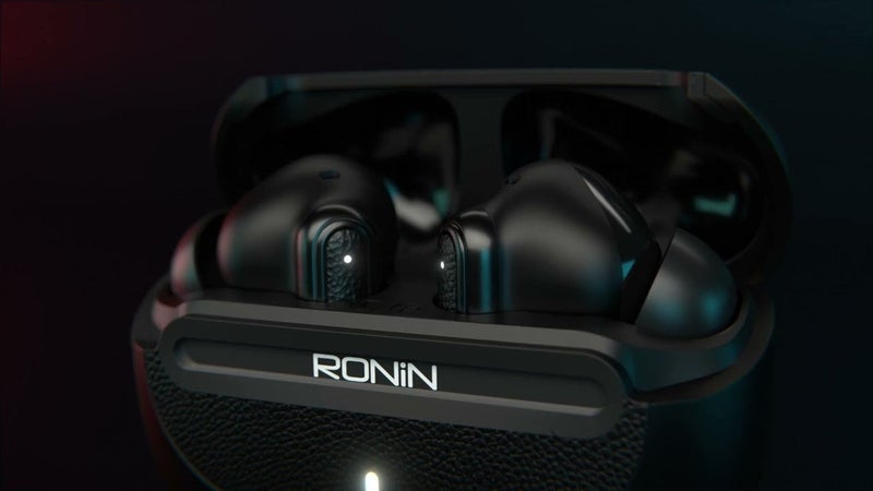 رونين نوكس R-7080 سماعات أذن لاسلكية، بلوتوث 5.4، عزل ضوضاء تكيفي ANC، تقنية QnX ENC، اتصال مزدوج، محركات 10 مم، شحن Type-C، مقاومة ماء IPX4، أسود - Image 3