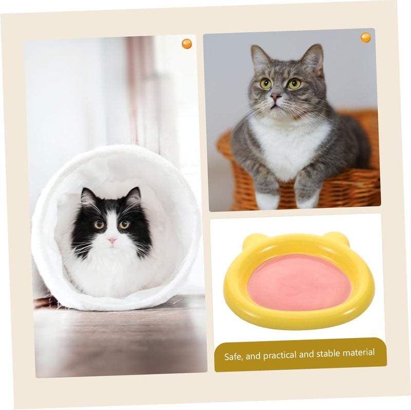 Ceramic Cat Food and Water Bowl Set Design Non-Slip Base for Small Dogs and Indoor Cats Dishwasher Safe 2-Piece Feeding Dish - Image 3