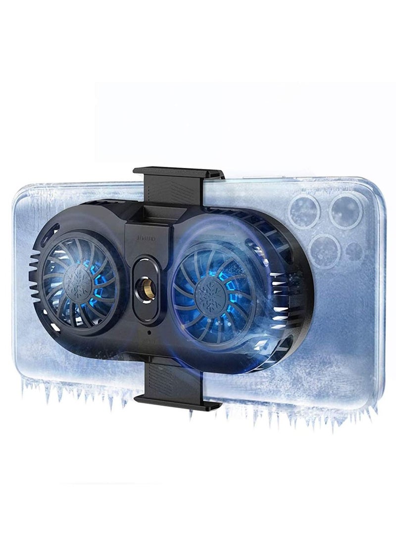 Generic Phone Cooler Fan Game Pad Holder Radiator with Dual Semiconductor Cooling Chip, Cellphone USB Case for Mobile Gaming, TikTok Live Streaming, Car Driving, Outdoor Vlog  - Image 1