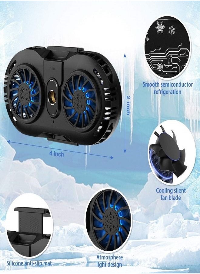 Generic Phone Cooler Fan Game Pad Holder Radiator with Dual Semiconductor Cooling Chip, Cellphone USB Case for Mobile Gaming, TikTok Live Streaming, Car Driving, Outdoor Vlog  - Image 4