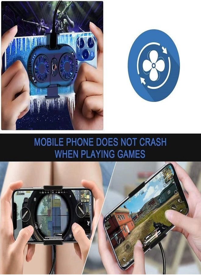 Generic Phone Cooler Fan Game Pad Holder Radiator with Dual Semiconductor Cooling Chip, Cellphone USB Case for Mobile Gaming, TikTok Live Streaming, Car Driving, Outdoor Vlog  - Image 3