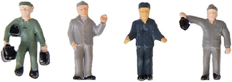 klarako 25pcs 1:87 HO Scale Miniature People Model Worker Figurines for Model Train Diorama Scenery diy, Assorted - Image 4
