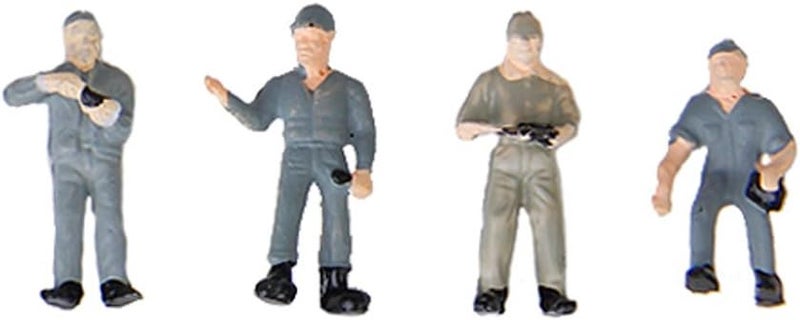 klarako 25pcs 1:87 HO Scale Miniature People Model Worker Figurines for Model Train Diorama Scenery diy, Assorted - Image 2