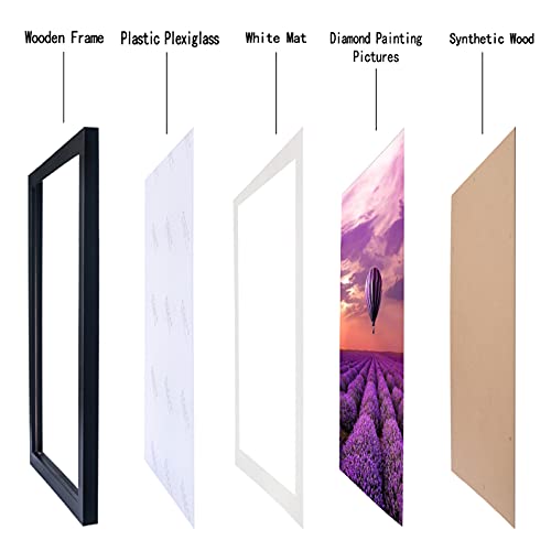 Mxtallup 16 x 20 Diamond Painting Picture Frames 40x50cm Diamond Art Frame , Display Pictures14x18 Inch 35x45 cm with Mat or 16x20 Inch40x50 cm Without Mat, Wall Diamond Embroidery Photo Frame - Image 4