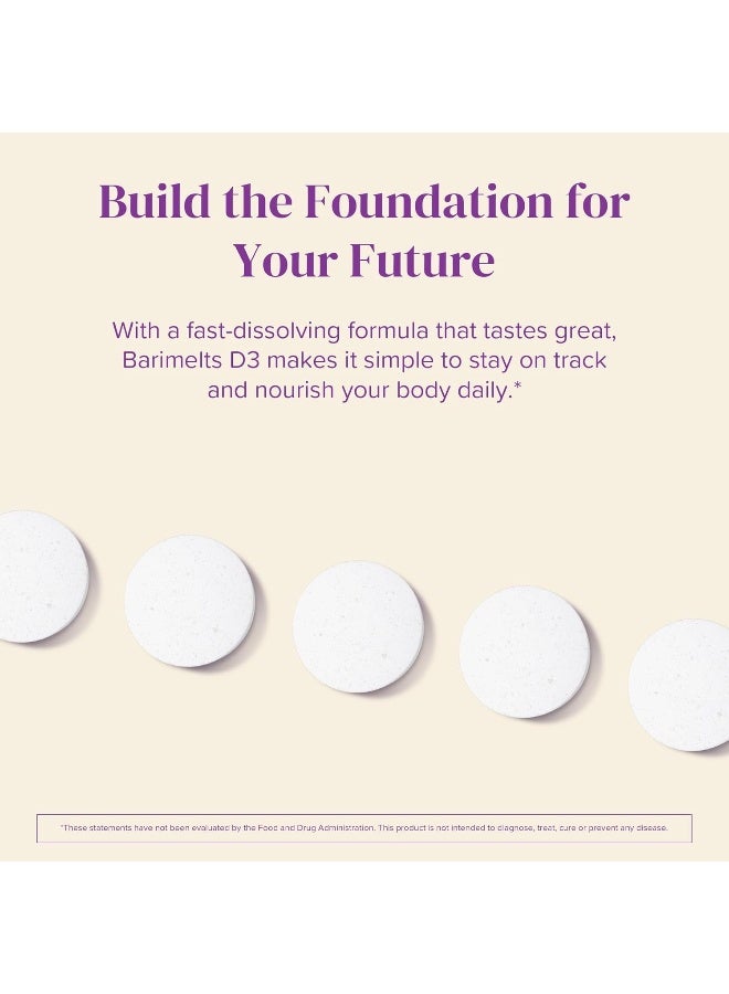 BariMelts Vitamin D3 5000 Iu - 90 Fast-Dissolving Tablets (3-Month Supply) - Bariatric Vitamins For Women, Natural Apple Flavor - Image 5